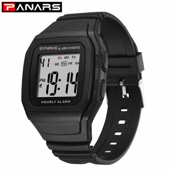 PANARS Men&#39;s Sport Watch 9023 With Black Band Electronic Watches Men Waterproof &amp; Shock Square Digital Watch Casual Watch Men&#39;s