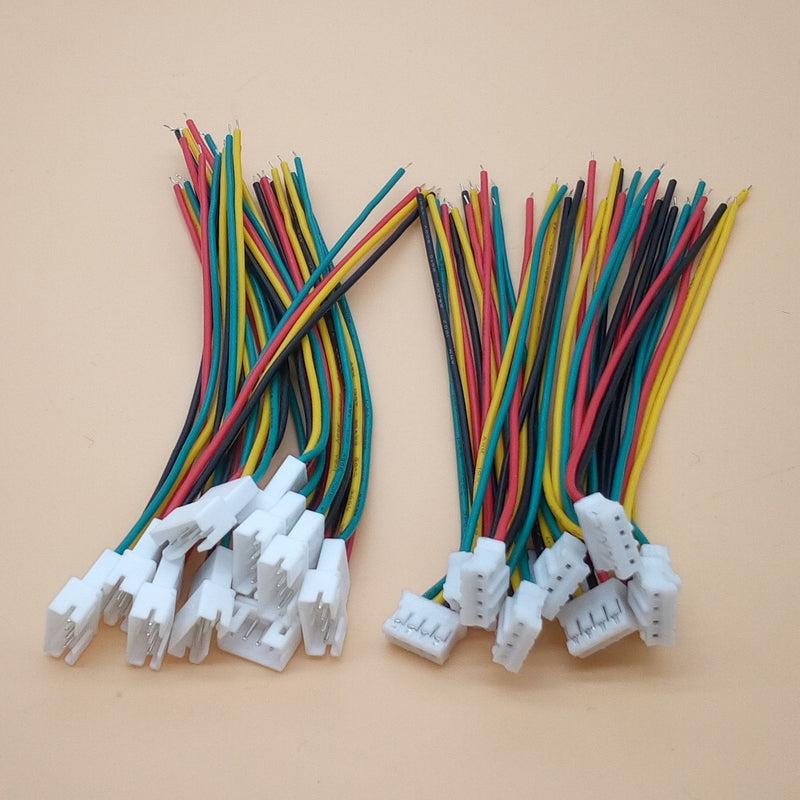 10Pair Micro JST PH 2.0 2P 3P 4P 5P 6PIN Male Female Plug Connector With Wire Cables 100mm
