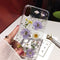 Qianliyao Dried Flower Silver foil Clear Phone Cases For iPhone 13 12 11 Pro Max XS Max XR X 6S 7 8 Plus SE Soft Silicone Cover
