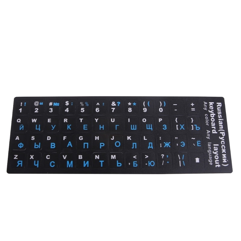 Russian Letters Keyboard Stickers Frosted PVC for Notebook Computer Desktop Keyboard Keypad Laptop