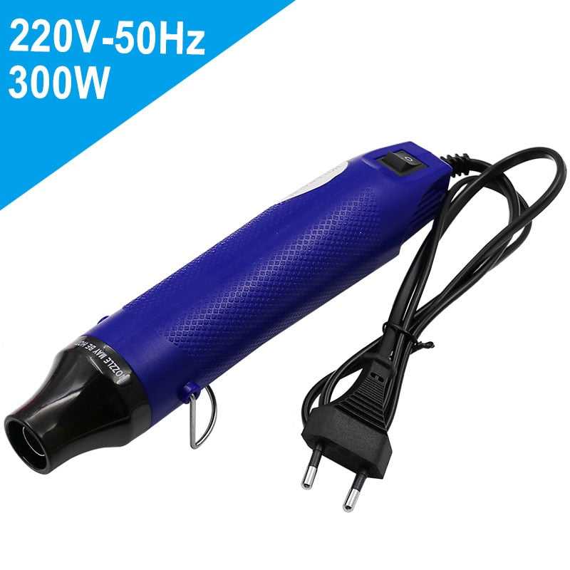 220V DIY Using Heat Gun Electric Power tool hot air 300W temperature Gun with supporting seat Shrink Plastic DIY tool color