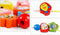 26pcs Wooden Toys Baby DIY Toy Cartoon Fruit Animal Stringing Threading Wooden beads Toy Monterssori Educational for Kids GYH