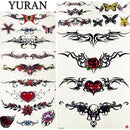 Girls Bracelet Chains Rose Tattoo Stickers Butterfly Body Arm Totem Tattoos Temporary Women Wrist Sexy Black Fake Tatoos