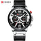2021 CURREN Men Watches Top Brand Luxury Blue Leather Chronograph Sport Watch For Men Fashion Date Waterproof Clock Reloj Hombre