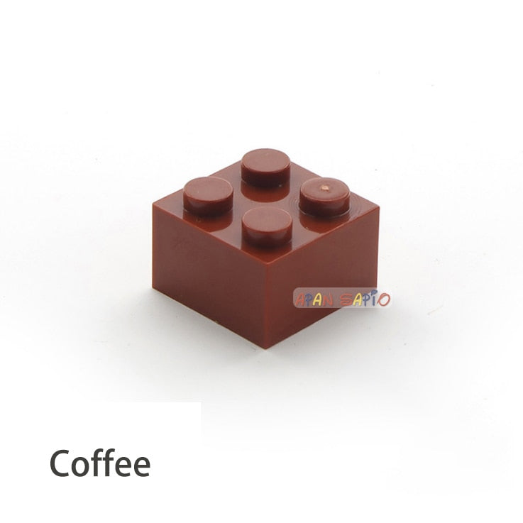 60pcs DIY Building Blocks Thick Figures Bricks 2x2 Dots Educational Creative Size Compatible With 3003 Plastic Toys for Children