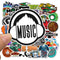 50 PCS Skateboard Fashion brand Logo Waterproof Sticker For Luggage Car Guaitar Skateboard Phone Bicycle Laptop Stickers