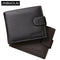 JINBAOLAI Leather Men Wallets Solid Sample Style Zipper Purse Man Card Horder Famous Brand Quality Male Wallet Name Engraving