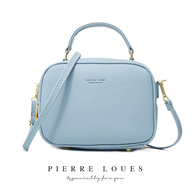 Vintage Crossbody PU Leather Cell Phone Shoulder Bag Messenger Bags Fashion Daily Use For Women Wallet HandBags