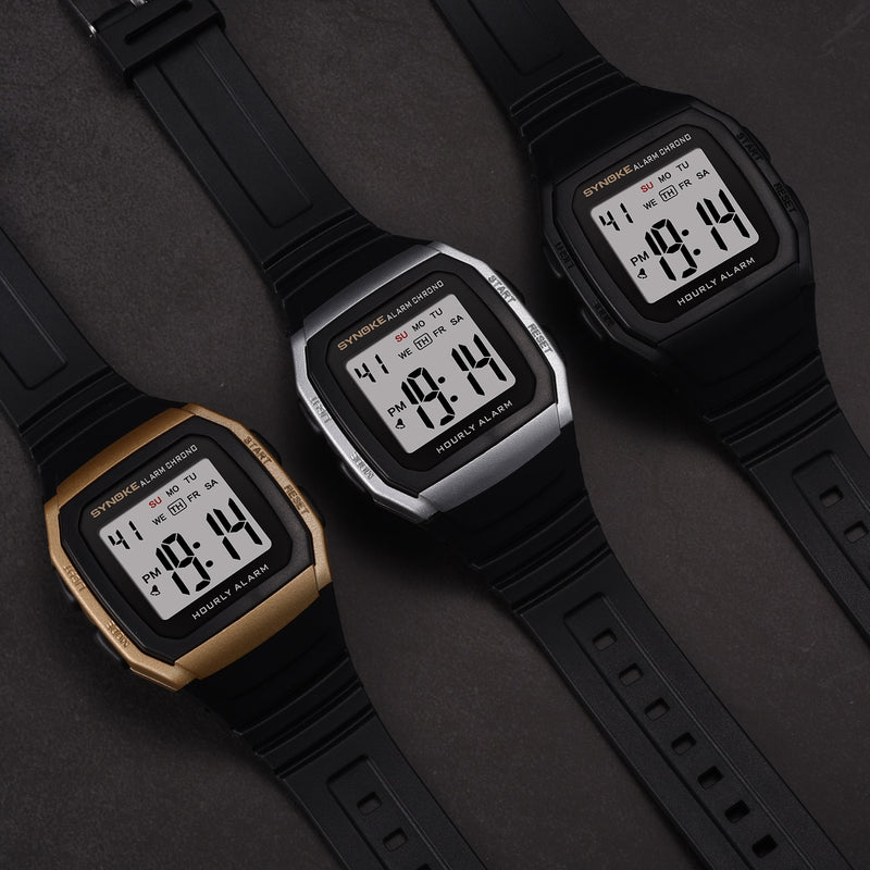 PANARS Men&#39;s Sport Watch 9023 With Black Band Electronic Watches Men Waterproof &amp; Shock Square Digital Watch Casual Watch Men&#39;s