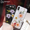 Qianliyao Dried Flower Silver foil Clear Phone Cases For iPhone 13 12 11 Pro Max XS Max XR X 6S 7 8 Plus SE Soft Silicone Cover