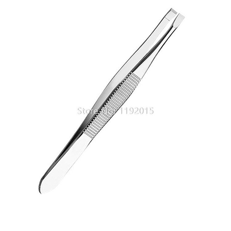 ZtDpLsd 1Pcs Precision Slant Eyebrow Tweezers Non-slip Makeup Remover Tweezer Tools Stainless Steel Face Hair Women Removal Clip