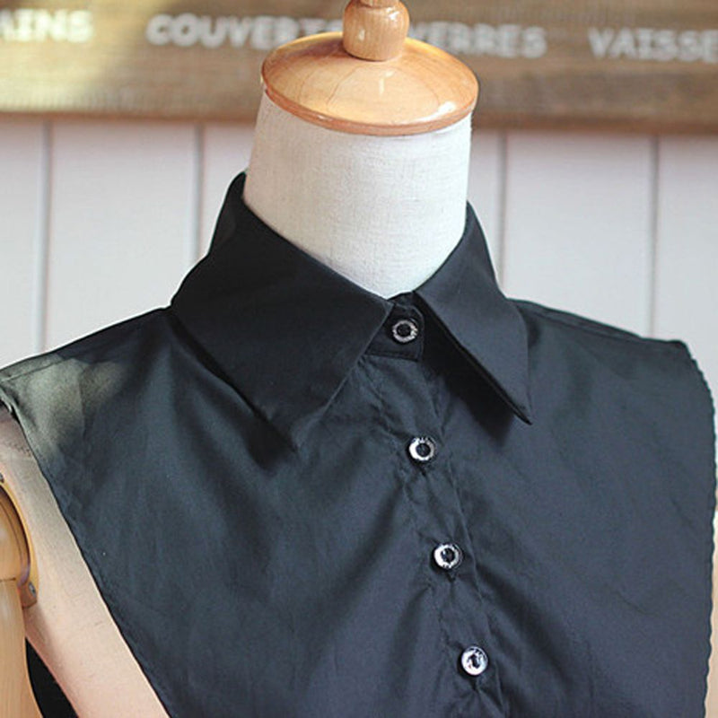 Women Cotton Lace Fake Collar Blouse Vintage Detachable Collar Women&