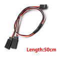 Droyuke 1PCS 15/30/50cm 1to1 1to 2 1 to 3 1 to 4 RC Servo Extension Wire Cable for Futaba JR Male to Female RC Model
