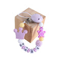 Personalized Name Baby Pacifier Clips Koala Pacifier Chain Holder for Baby Teething Soother Chew Toy Dummy Clips