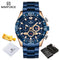 NAVIFORCE Watches For Men 2022 Luxury Original Classic Quartz Clock Analog Chronograph Sports Waterproof Steel Band Wrist Watch