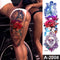 sexy fake tattoo for woman waterproof temporary tattoos large leg thigh body tattoo stickers peony lotus flowers fish dragon