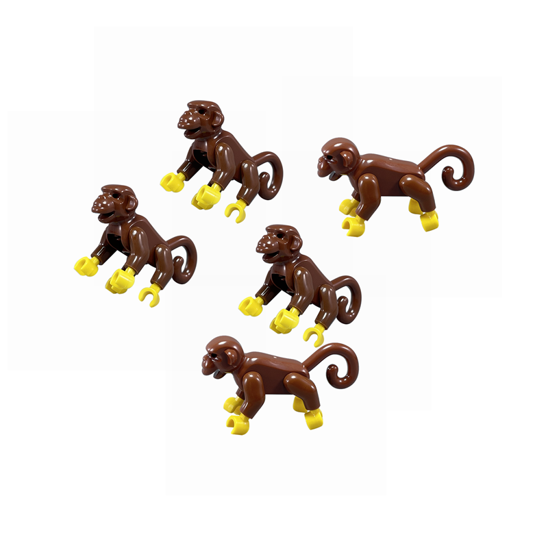 Animals Figures Dinosaurs Tiger Shark Wolf Monkey Giraffe Dinosaur Figure Model Building Blocks Toys for Children Kids Gifts