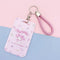 Kawaii Sanrio Keychain Cartoon Cat Sliding Card Holder Student Meal Card Bus Card Holder Lady Id Card Credit Card Holder Lanyard