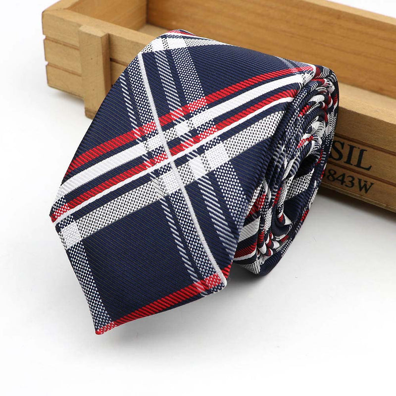 61 Colors Jacquard Striped Plaid Paisley Necktie 6cm Polyester Male Narrow Tie Skinny Tuxedo Suit Shirt Gift For Men Accessory