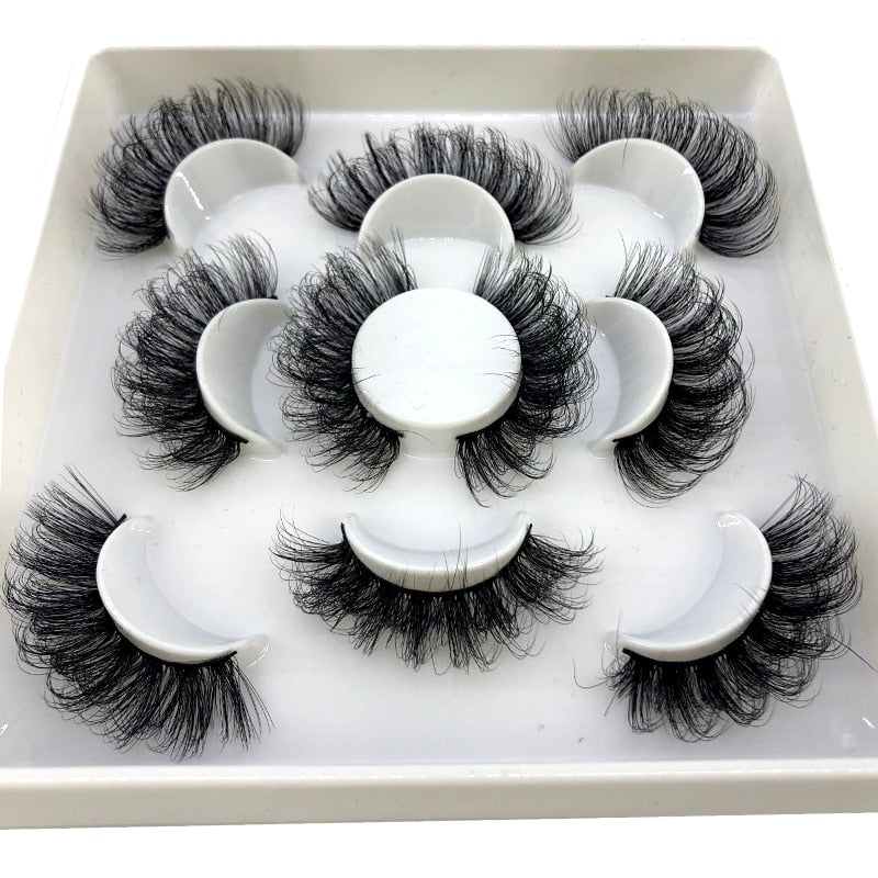 2022 New 5 pairs natural false eyelashes fake lashes long makeup 3d mink lashes eyelash extension mink eyelashes short eyelashes
