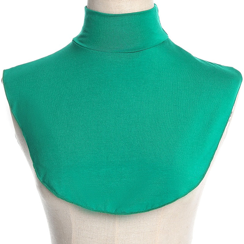 Neck Cover Fake Collar Women Cotton Jersey Hijab Ramadan Muslim Fashion Inner Cap Turban Islam Clothing Modal Turtleneck