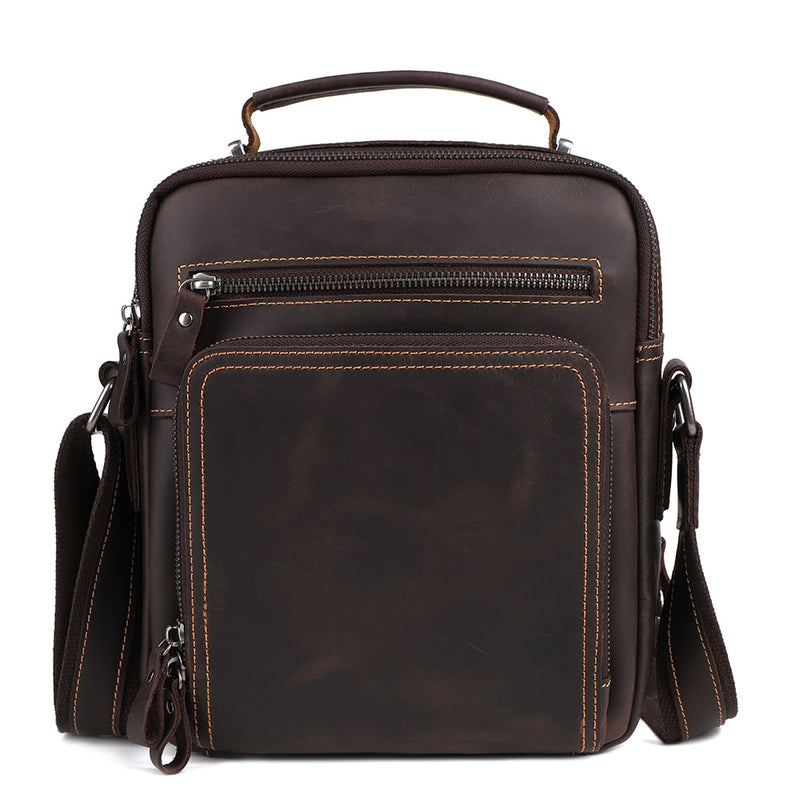 JOYIR New Genuine Leather Men Vintage Handbags Small Flap Men&