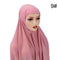 Muslim Chiffon Scarf For Women Fashion Veil Instant Hijab Wrap Headscarf Islam Solid Color Cap Musulman Wrap Scarves 25 Colors