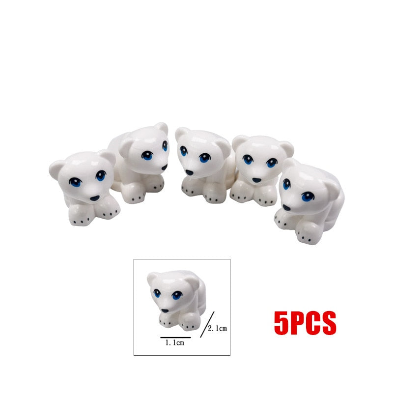 Compatible Mini Animals Building Blocks for Children MOC Turtles Bird Dolphin Fish Model Building Blocks Bricks Kids DIY Toys