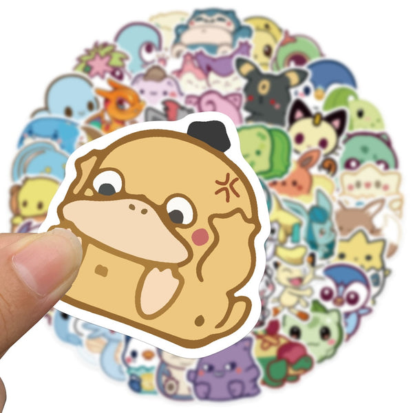 10/50pcs Kawaii Pokemon Anime Stickers Pikachu Stickers Laptop Suitcase Skateboard Guitar Phone Cartoon Stickers Kid Gift Toys