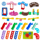 Blocks Amusement Park Accessory Slide Ladder Swing Seesaw Carousel Big Large-particle City Building Children&