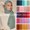 Muslim Bubble Chiffon Hijab Scarf Women Solid Color Soft Long Shawls and Wraps Georgette Head Scarves Ladies Hijabs