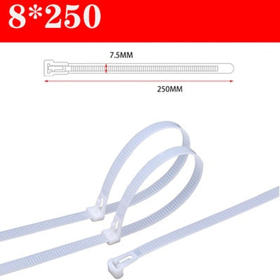30PCS reusable self-locking plastic nylon cable ties, fixed nylon cable ties and detachable zipper cable ties, binding straps