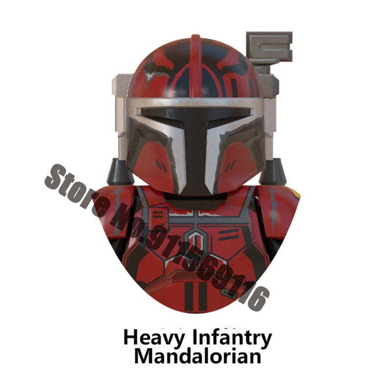 Mandalorian Building Blocks Jango Boba Fett Grogu Baby Yoda Pre Vizsla Bo-Katan Din Djarin Sabine Wren Brick Figure Toy