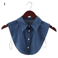 Women Cotton Lace Fake Collar Blouse Vintage Detachable Collar Women&#39;s shirt False Tie Men Lapel False Blouse Top Women Collars