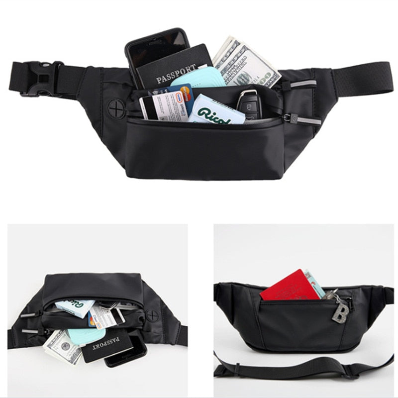 Waterproof Man Waist Bag Fanny Pack Fashion Chest Pack Outdoor Sports Crossbody Bag Casual Travel Male Belt Bag Hip Waist Packs