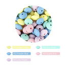 30pcs Silicone Lentil Beads BPA Free Food Grade Rodent DIY Charms Newborn Nursing Accessory Teething Necklace 12mm Abacus Bead