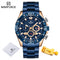 NAVIFORCE Watches For Men 2022 Luxury Original Classic Quartz Clock Analog Chronograph Sports Waterproof Steel Band Wrist Watch