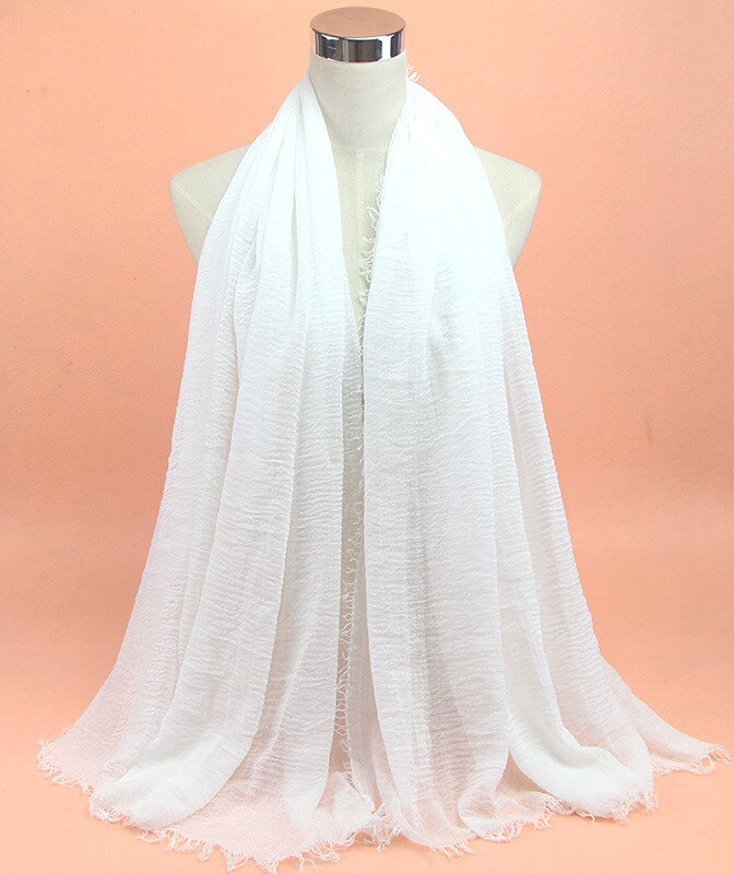 wholesale price 70*180cm women muslim crinkle hijab scarf femme musulman soft cotton headscarf islamic hijab shawls and wraps