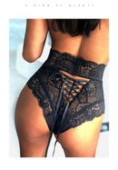 S-XXXL plus size sexy high-waist lace panties, thongs, hollow underwear, lingerie
