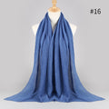 2021 NEW Flocked Bubble Cotton Scarf Hijabs For Muslim Women Soild Color Breathable Islamic Headscarf Arab Head Scarves