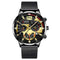 Top Brand Men Watch Luxury Gold Stainless Steel Mesh Belt Quartz Watches Business Leather Mens Luminous Clock relogio masculino