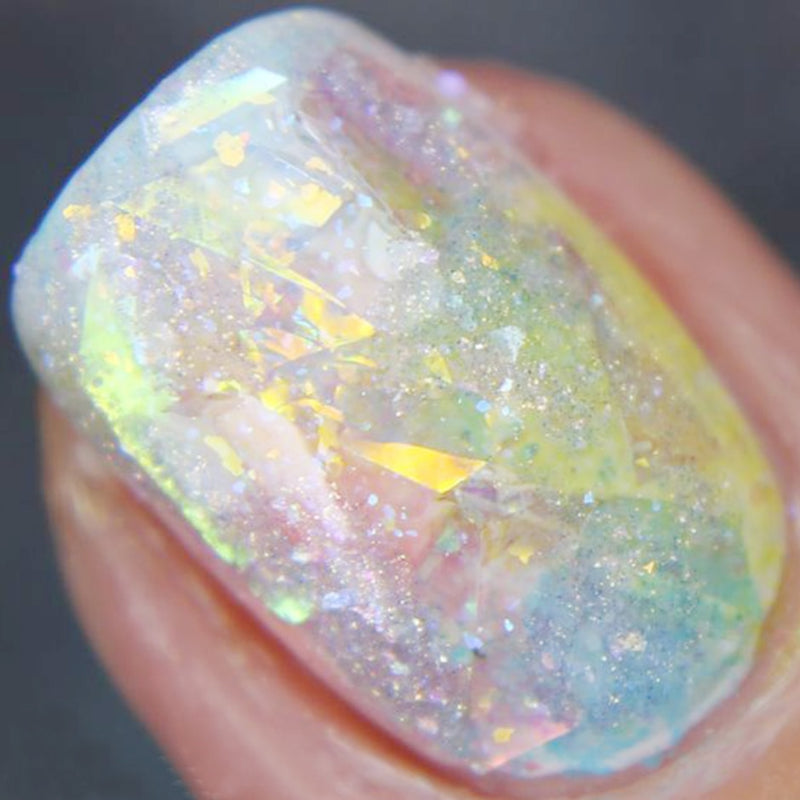 Crystal Fire Opal Flakes Nail Sequins Purple Holographic Glitter DIY Chrome Powder for Spring Nails Manicure Paillettes GL1857