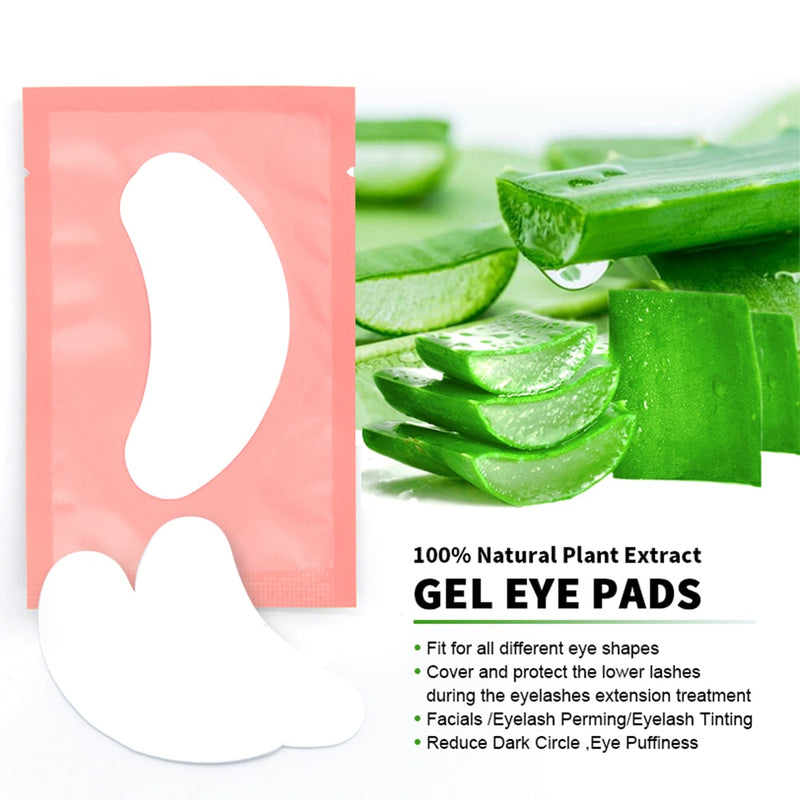 20/50/100 Pairs Eyelashes Patch Hydrogel Patches Eyelash Extension Patch Lash Extension Supplies Gel Pad Under Eye Patches Pads
