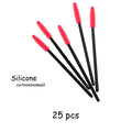 Disposable Eyelash Brush 25/50 Pcs Crystal Eye Brush Diamond Handle Mini Mascara Wands Brush Eyelash Extension Makeup Brush Set