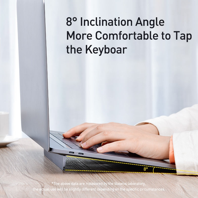 Baseus Laptop Stand for MacBook Air Pro Adjustable Aluminum Laptop Riser Foldable Portable Notebook Stand for 11/13/17 Inch