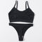 Sexy Women Bra Set Seamless Bra and Pantys Set Sexy Lingerie Set Rib Crop Top Female Brassiere Low Wasit Thong Fitness Underwear