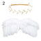 2pcs/set Cute Newborn Angel Feather Wings with Baby Girl Rose Flower Headband Hair Accessories for Infant Photography Props