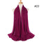Muslim Bubble Chiffon Hijab Scarf Women Solid Color Soft Long Shawls and Wraps Georgette Head Scarves Ladies Hijabs