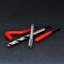 XCAN Thread Repair Tool 25pcs M3/M4/M5/M6/M7/M8/M10/M12/14 for Restoring Damaged Thread Spanner Wrench Twist Drill Bit Hand Tool