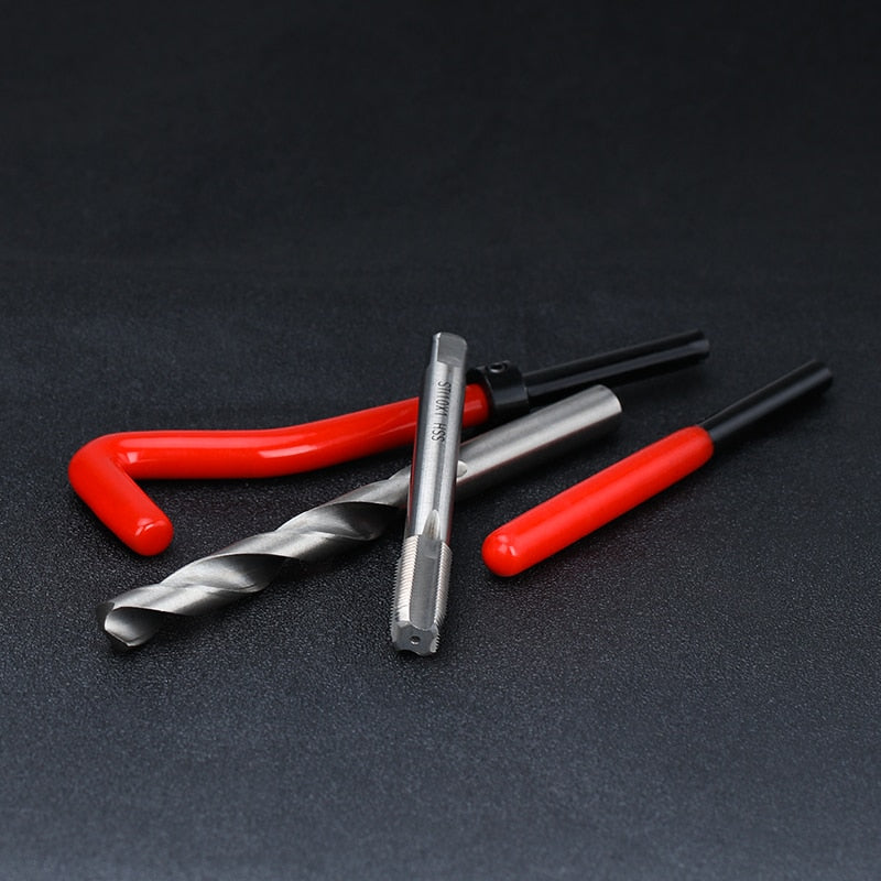 XCAN Thread Repair Tool 25pcs M3/M4/M5/M6/M7/M8/M10/M12/14 for Restoring Damaged Thread Spanner Wrench Twist Drill Bit Hand Tool